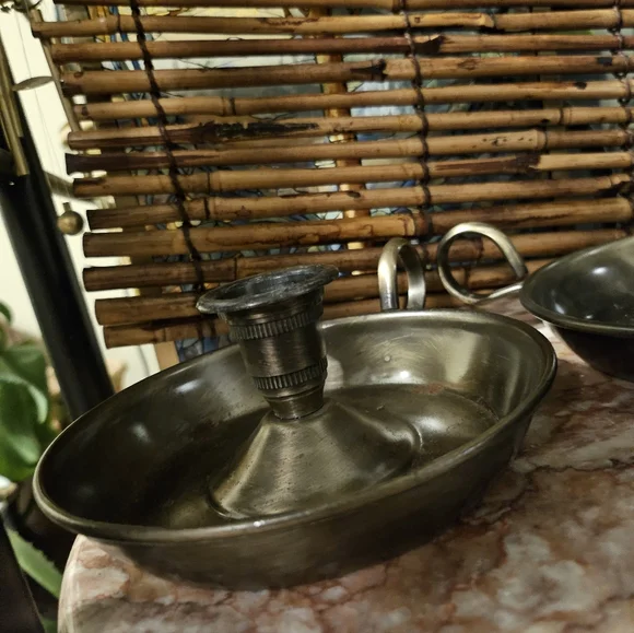 Vintage Bronze Candle Stick Holders - Picture 6 of 10